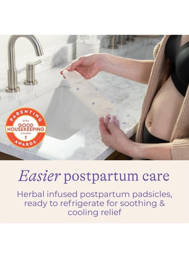 Lansinoh Postpartum Cooling Pads, Perineal Ice Packs, 12 Count, Witch Hazel Pads for Postpartum Care, Postpartum Essentials Padsicles with Cooling and Comforting Aloe Vera  - Image 2
