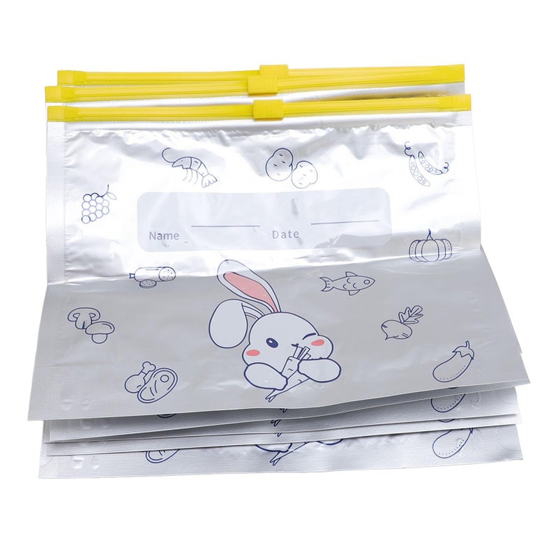 10 Pack Leakproof Aluminum Foil Food Storage Zipper Lock Bags Versatile For Storing Food And Other Items S - Image 2