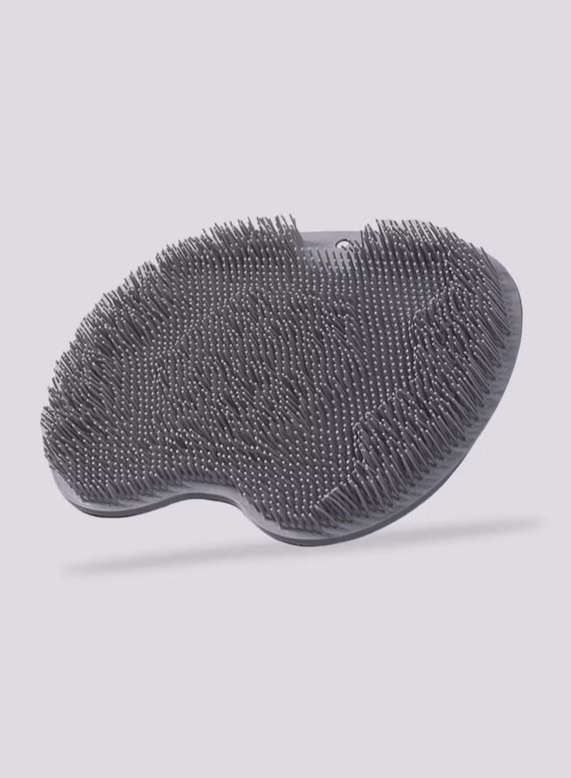 Shower Foot Scrubber, Wall-Mounted Back Exfoliating Scrubber, Silicone Massage Cushion Brush with Suction Cups, Improve Circulation Relieve Tired and Pain (Grey)  - Image 3