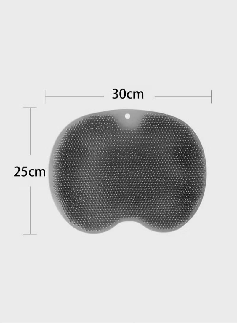 Shower Foot Scrubber, Wall-Mounted Back Exfoliating Scrubber, Silicone Massage Cushion Brush with Suction Cups, Improve Circulation Relieve Tired and Pain (Grey)  - Image 4