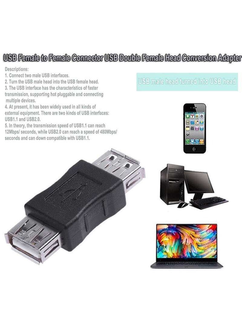 USB Female To Female Connector Double Head Conversion Adapter - Image 2