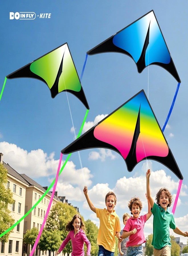Doinfly Delta Kite for Kids & Adults, Extremely Easy to Fly Kite, Suitable for Family outings, Outdoor Games and activitie (Flashing Grassland-3, 3) - Image 5