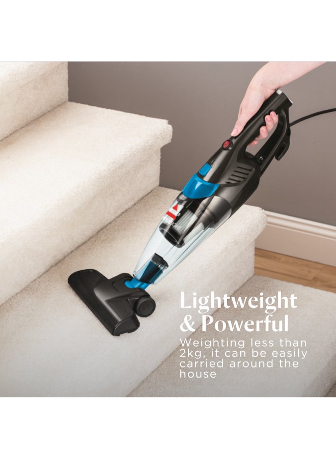 بيسيل Featherweight 2024E 2 in 1– مكنسة عمودية خفيفة الوزن بسعة 0.5 لتر وقوة 450 واط، تتحول إلى مكنسة يدوية، مثالية للأرضيات الصلبة و الاماكن الضيقة | 0.5 L 450 W 2024E أسود/تيتانيوم/أزرق - Image 5