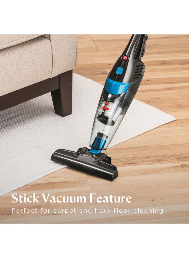 بيسيل Featherweight 2024E 2 in 1– مكنسة عمودية خفيفة الوزن بسعة 0.5 لتر وقوة 450 واط، تتحول إلى مكنسة يدوية، مثالية للأرضيات الصلبة و الاماكن الضيقة | 0.5 L 450 W 2024E أسود/تيتانيوم/أزرق - Image 3