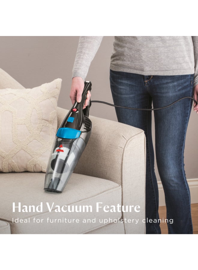 بيسيل Featherweight 2024E 2 in 1– مكنسة عمودية خفيفة الوزن بسعة 0.5 لتر وقوة 450 واط، تتحول إلى مكنسة يدوية، مثالية للأرضيات الصلبة و الاماكن الضيقة | 0.5 L 450 W 2024E أسود/تيتانيوم/أزرق - Image 4