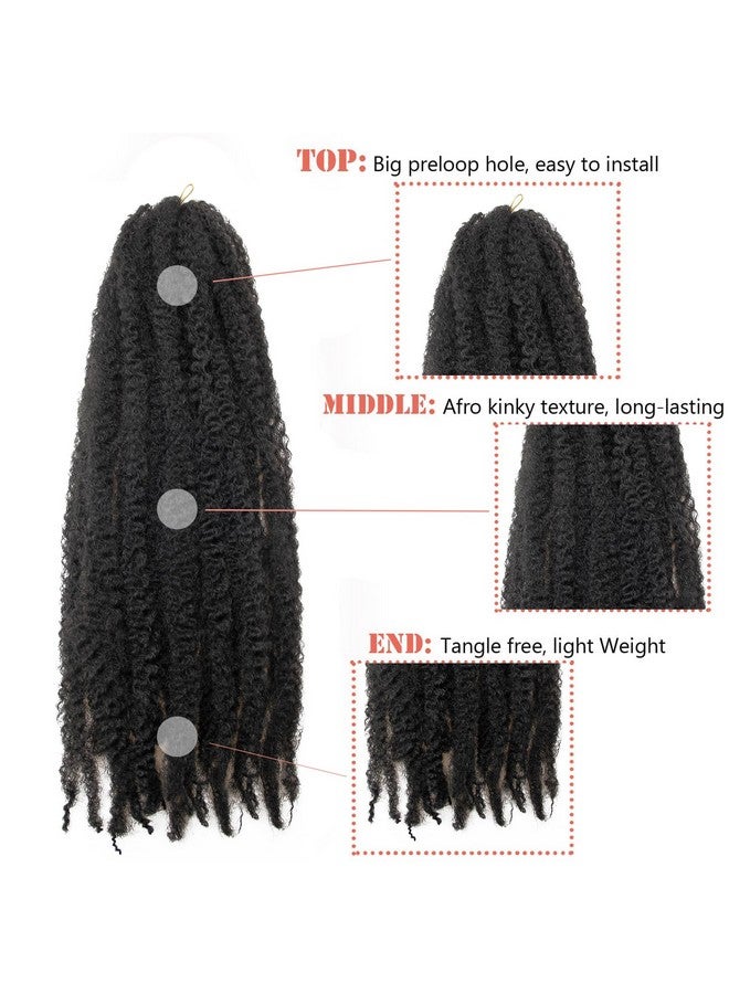8 Packs Marley Twist Braiding Hair 24 Inches MarleyTwist Hair Long Cuban Twist Hair Marley Afro Kinky Curly Twist Faux Locs Crochet Hair Synthetic Marley Hair Extensions