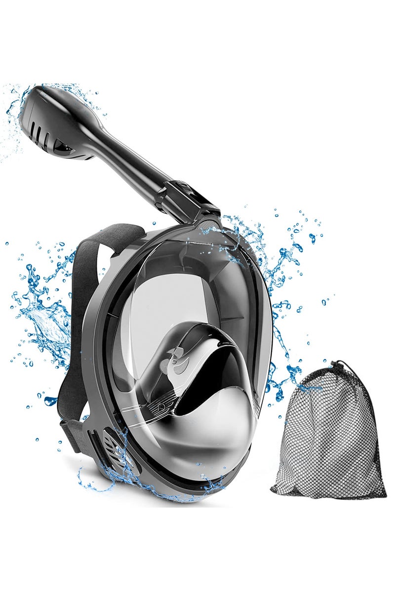 ياكيتر قناع غطس كامل الوجه 180 درجة ، قناع غوص Yakiter ، تصميم تنفس مجاني مع حامل كاميرا قابل للفصل مضاد للضباب مضاد للتسرب مجموعة غطس احترافية للبالغين - Image 1