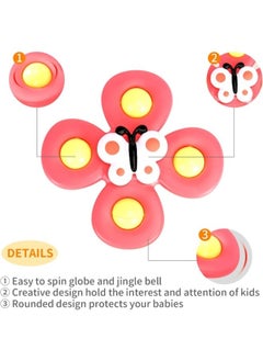 Suction Cup Spinner Toys, Dimple Suction Toy with Silicone Bubbles Release Stress and Anxiety Kids for Bath and Window,Suction Cup Fidget Spinner Baby Toys for 6 month Old (Suction Cup Spinner) - pzsku/Z4D4BB5059DE31D5D60F1Z/45/_/1734168205/c30db9f5-9dd1-4fa7-824a-c8fc93ab4d73