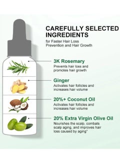 PURC 50ml Rosemary Hair growth Essential Oil Rosemary Essential Oil for Hair Growth Organic Hair growth Oil Hair Regrowth Treatment for Women and Men Hair Strengthening Rosemary Oil  - Image 5