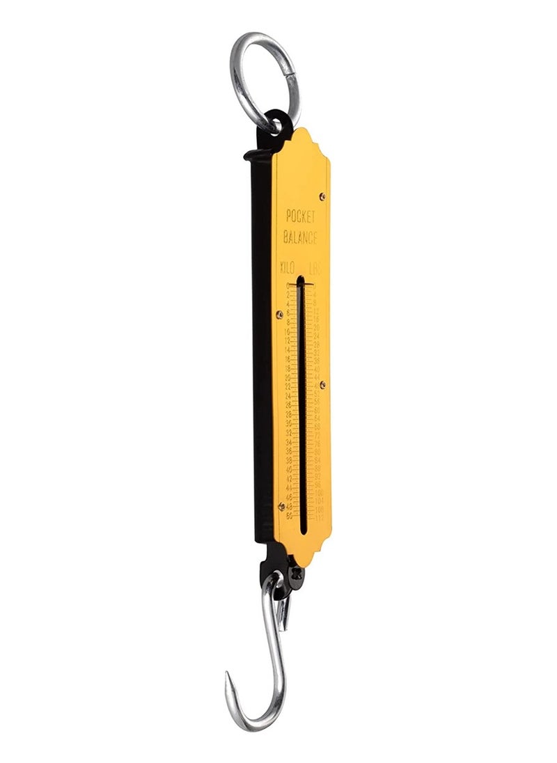 DEFAONS - DEFAONS Pocket Balance Spring Scale Portable Hanging Weighing Scale with Hook 50Kg 112LBS Capacity Dual Scale in Kg Lbs Ideal for Fishing Travel Outdoor Market Use Durable and Compact Design - 4 PCS - Image 1