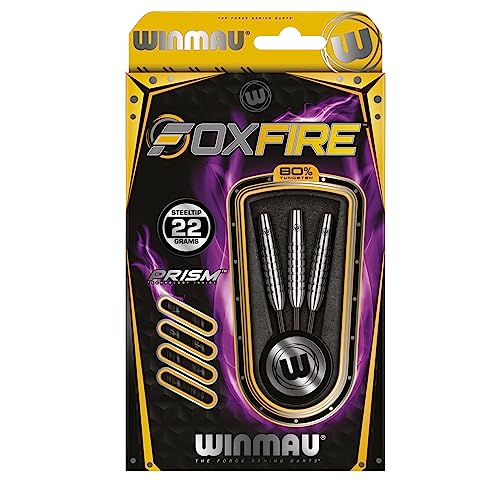 Winmau Foxfire Tungsten Darts - Available 21, 22, 23, 24, 25, 26, 28 Grams with Prism Flights and Shafts (Stems) - Image 3