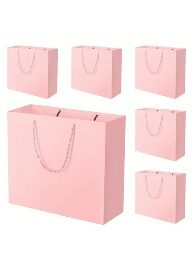 Pink 50pcs Horizontal Shopping Jewelry Bags 18x7x15cm for Party Gift Packaging - Image 2