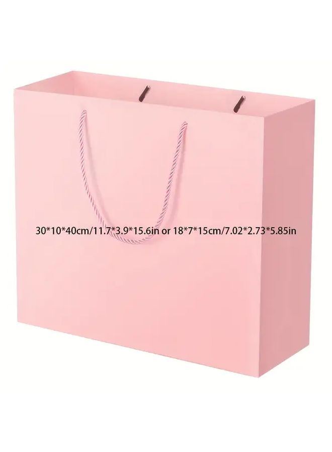 Pink 50pcs Horizontal Shopping Jewelry Bags 18x7x15cm for Party Gift Packaging - Image 3