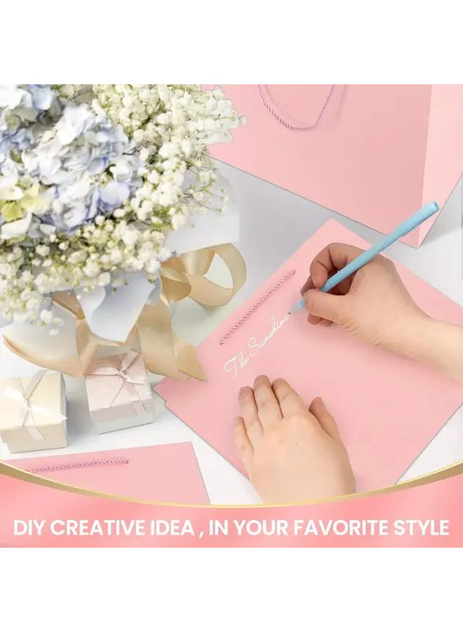 Pink 50pcs Horizontal Shopping Jewelry Bags 18x7x15cm for Party Gift Packaging - Image 5