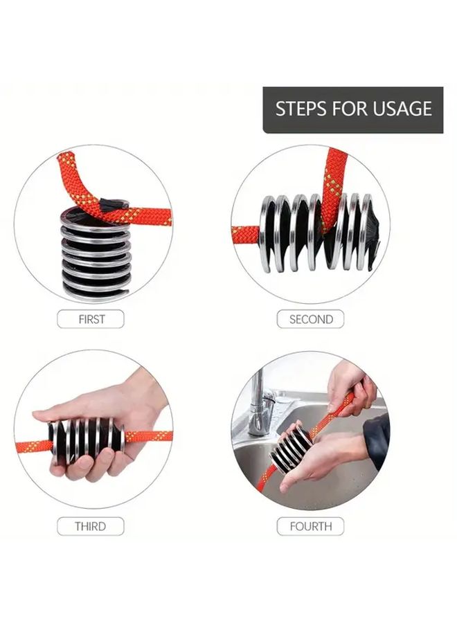 1pc Spiral Rope Brush Lightweight Portable Manual Cleaner For 0 35 0 51 Inch Climbing Ropes - Image 4