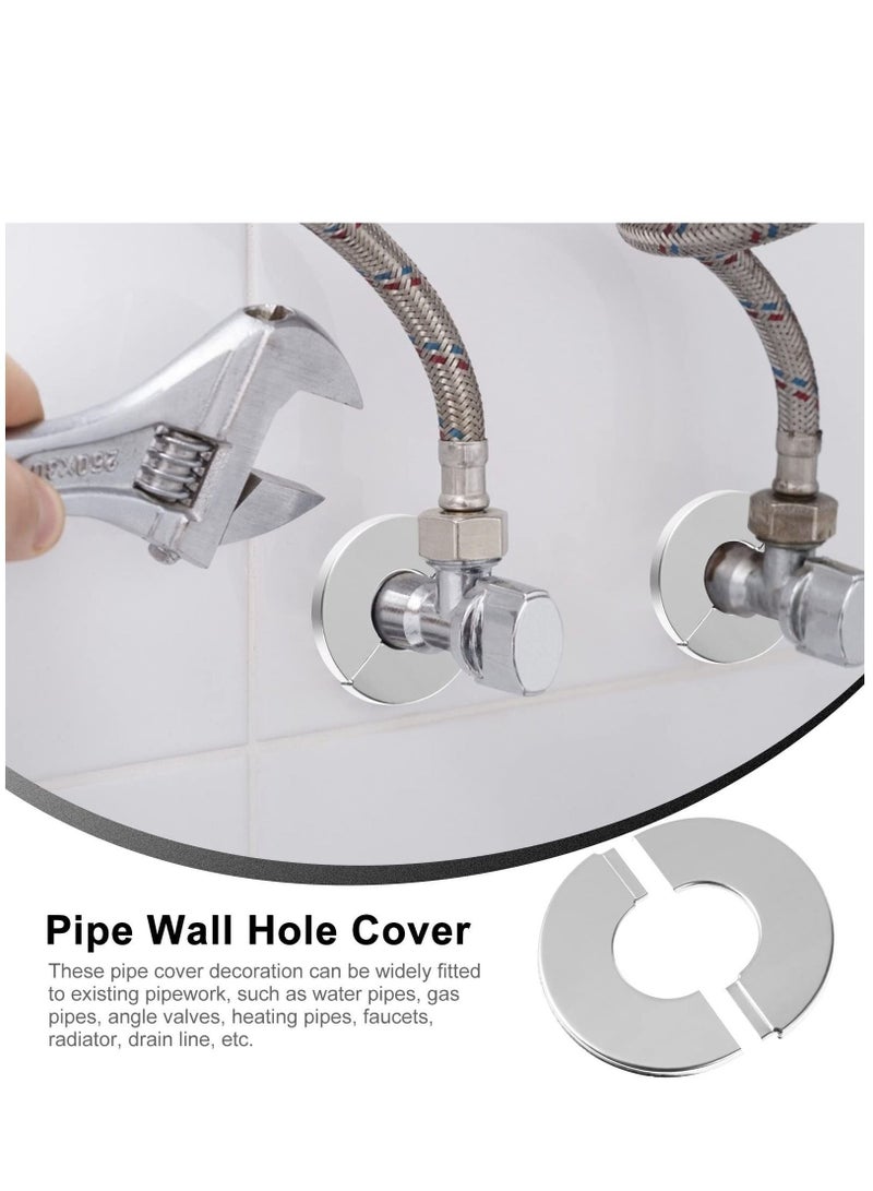 Y&D 5pcs Stainless Steel Pipeline Wall Hole Covers, Water Pipe Covering Accessories Cover  - Image 4
