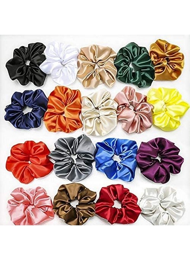 HIMJA Classic Satin Silk Scrunchies For Women And Girls Set Of 12 Scrunchie for Less Hair fall Hairbands Rubber Band Scrunchies For Girls Best Gift For Mom, Sister And Girlfriend (PACK OF 12)(MULTICOLOR) - Image 4