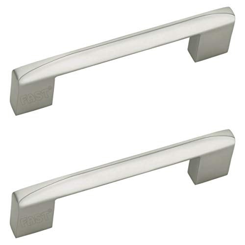FAST CP40S Stainless Steel SS Matte Silver Cabinet Pull Handle for Wardrobe Cupboard Door & All Other Drawers 2pcs (96mm 4inch) - Image 1