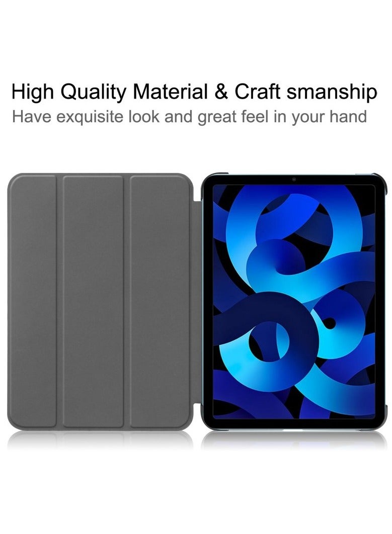 iPad Air 4 , 10.9 inch Smart Cover with Stand (2022/2020) with Pencil Holder, Lockable Smart Cover/Auto Screen On/Touch ID, Transparent Cover with Auto On/Sleep, Light Blue - Image 3