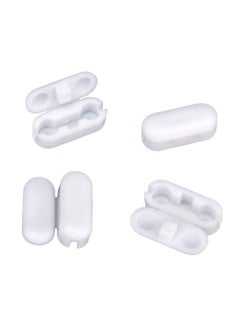 Plastic Blinds Beaded Chain Cord Vertical Roman Roller Shade Blind Ball Repair with Connector Clips, Window Wood Tassels knobs White 30 Pack