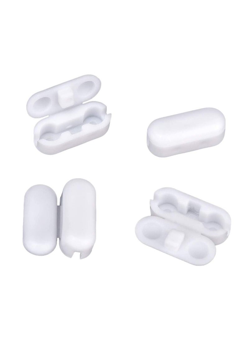 Y&D - Plastic Blinds Beaded Chain Cord Vertical Roman Roller Shade Blind Ball Repair with Connector Clips, Window Wood Tassels knobs White 30 Pack - Image 1