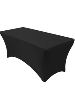 Spandex Tablecloths 6FT Table Cover Rectangular Stretch Tablecloth Tight Fit Table Cover for Parties Trade Shows Djs Weddings and Events of All Kinds