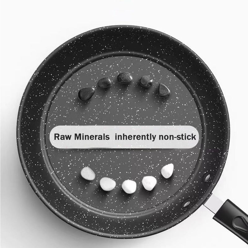 Carbon Steel Wok, Nonstick Pan, Household Steak Pan, Cast Iron Skillet And Frying Pan, Egg Pan With Lid, Easy To Clean(32cm Thickened with lid) - Image 2