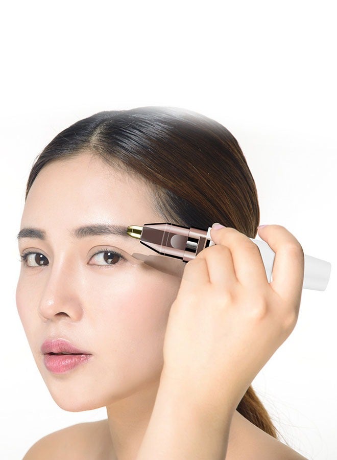 عام إزالة شعر الحواجب والوجه للنساء: آلة حلاقة ومزيل شعر كهربائي محمول 2 في 1 للوجه والحواجب، شحن لاسلكي لإزالة شعر الحواجب والشفاه والجسم والوجه للنساء. - Image 5