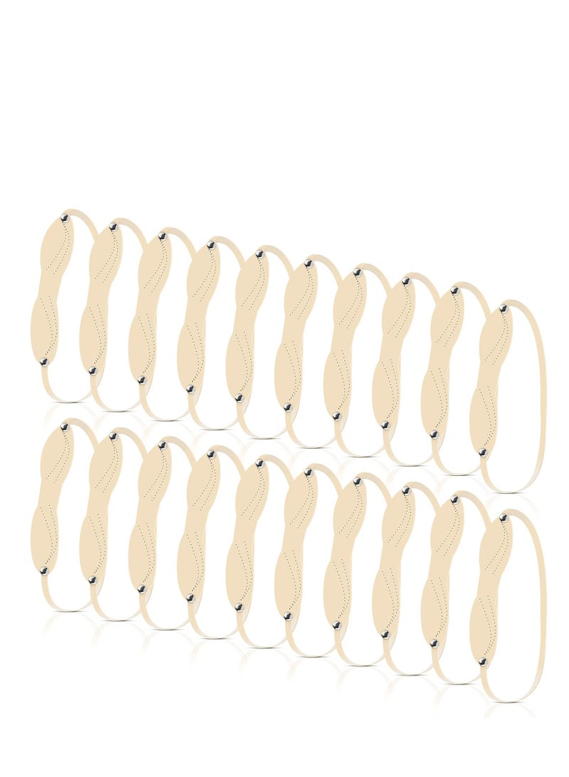 Excefore 20 Pieces Head-worn Silicone Eyebrow  Practice, Micro-blading Silicone Eyebrow  Practice Headband for Beginners  Eyebrow Practising Design (Black, Dotted Line) - Image 1