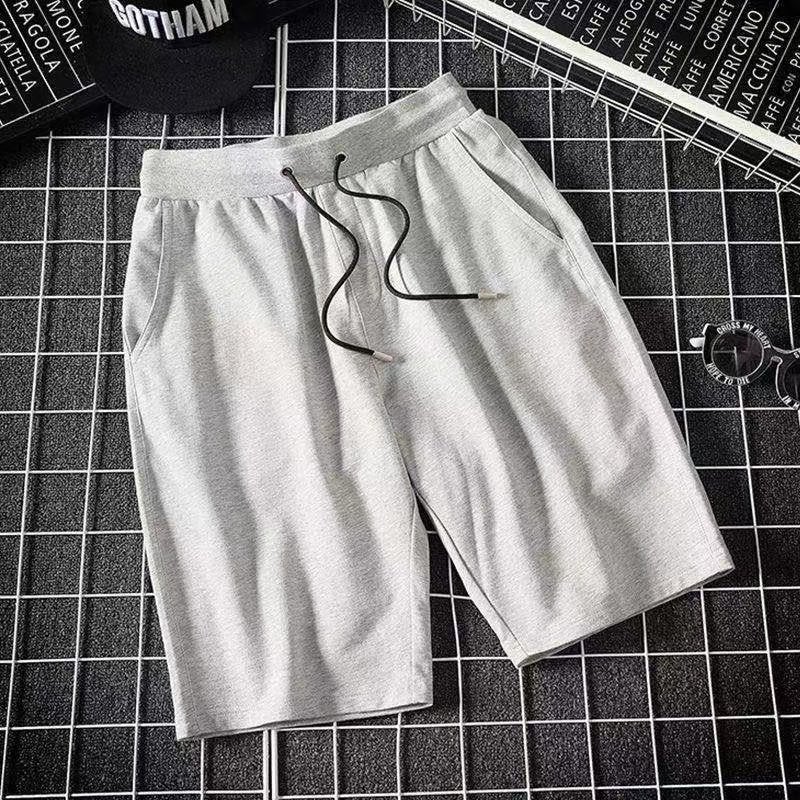 100% Pure Cotton Breathable Quick-drying Pants for Men and Women Summer Trendy Thin Pants for Women All-match Casual Short Pants Light gray [combed cotton]