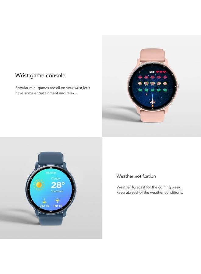 Smart Watch for Men Women(Answer/Make Calls), HD Fitness Tracker Watch Sport Modes, Monitor, IP68 Waterproof Activity Tracker Blue - Image 4