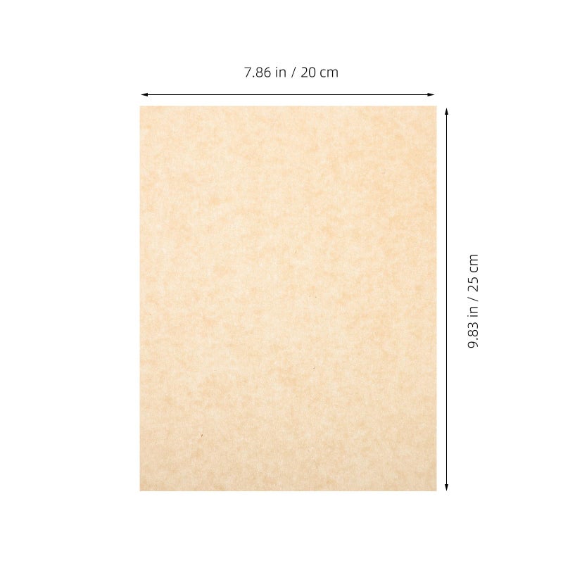 Unbleached Natural Kraft Parchment Paper Sheets 20x25cm 100 Pack Grease Proof for Air Fryer Baking Sandwich Wrapping - Image 3