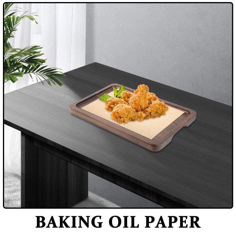 Unbleached Natural Kraft Parchment Paper Sheets 20x25cm 100 Pack Grease Proof for Air Fryer Baking Sandwich Wrapping - Image 4