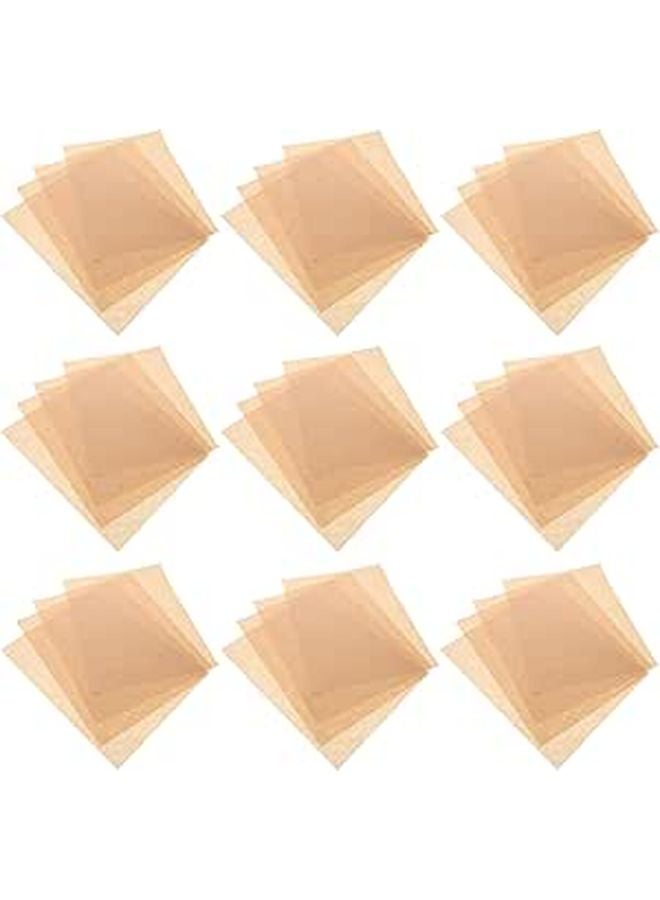 Unbleached Natural Kraft Parchment Paper Sheets 20x25cm 100 Pack Grease Proof for Air Fryer Baking Sandwich Wrapping - Image 1