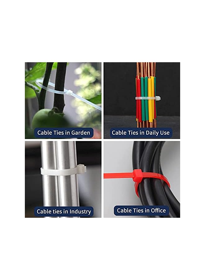 PROMASS promass Nylon Cable Zip Ties Self Locking Wire Ties MIN 40 Lbs Strength 8 Inch 500 Pack Green  - Image 4