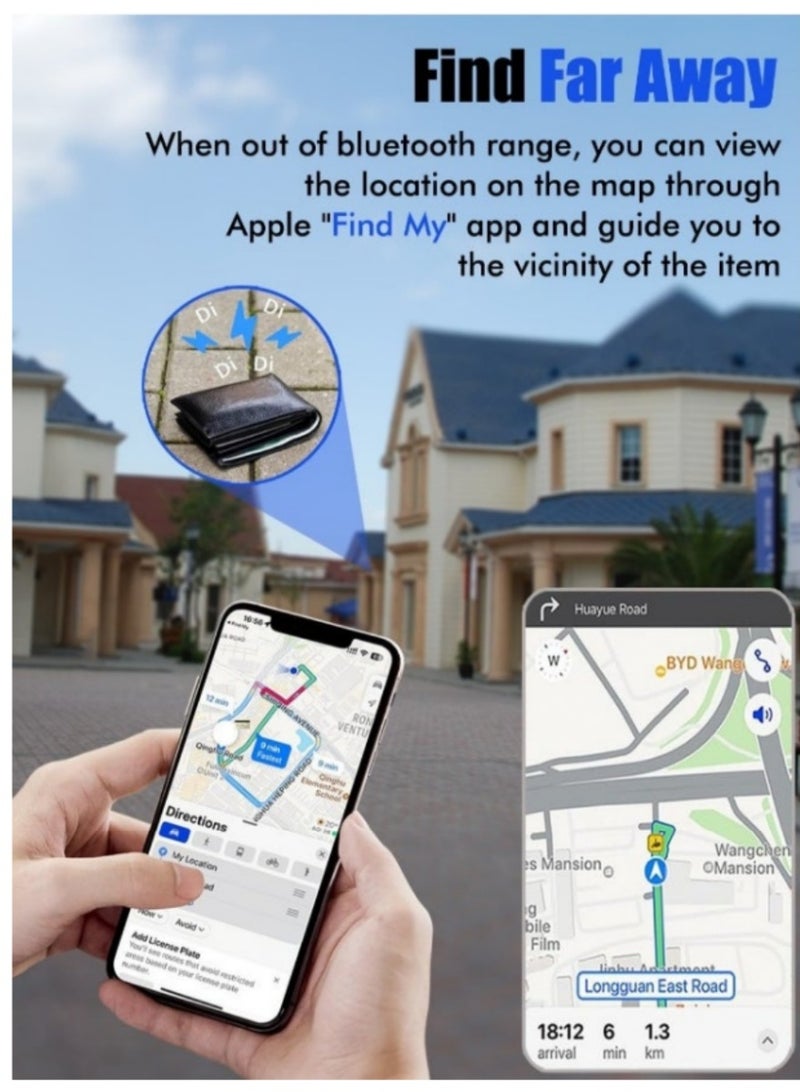XiaoGiqi Smart Tracker Item Finder for Apple Find My (iOS Only), Super MINI Size Key Finder Item Locator for Luggage,Wallet,Bicycle and More, IPX6 Waterproof Works Like Apple Airtag(Black-1 Pack)  - Image 5