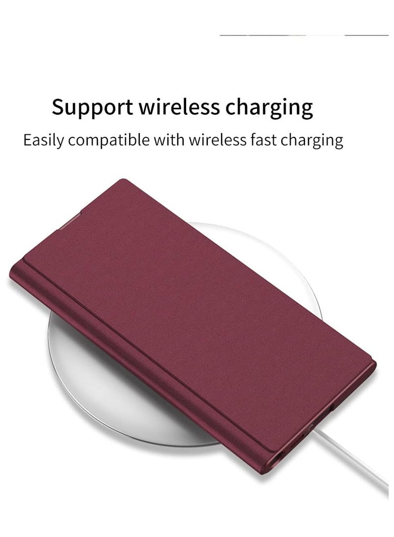 جولدن ماسك هاتف سامسونج S23 الترا بغلاف من الجلد - (نبيتى) - Image 2