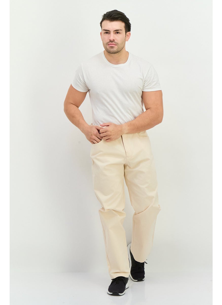Champion Men Custom Fit Outdoor Straight Leg Pants, Beige  - Image 4