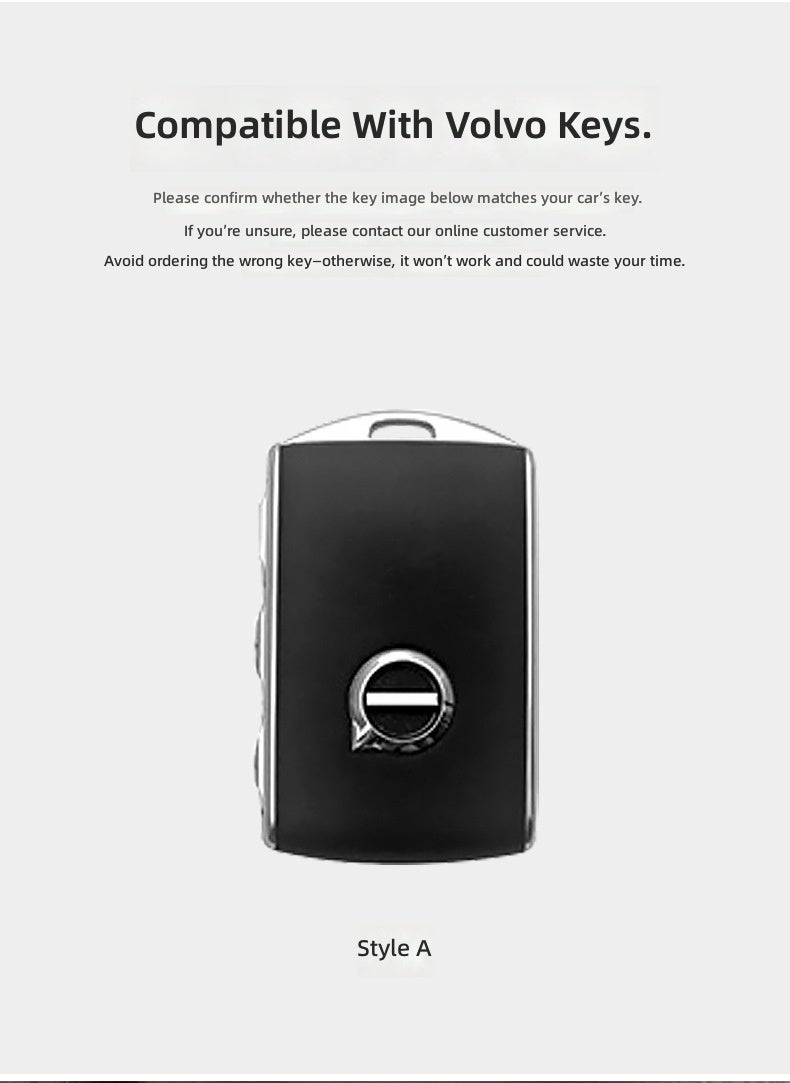 Volvo Premium Sheepskin Key Case for Volvo XC60, S90, S60, V60, V90 - Elegant Business Style - Image 4