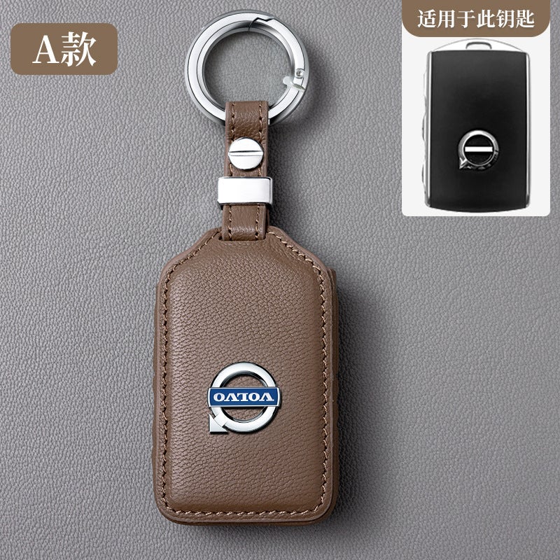 Volvo Premium Sheepskin Key Case for Volvo XC60, S90, S60, V60, V90 - Elegant Business Style - Image 1