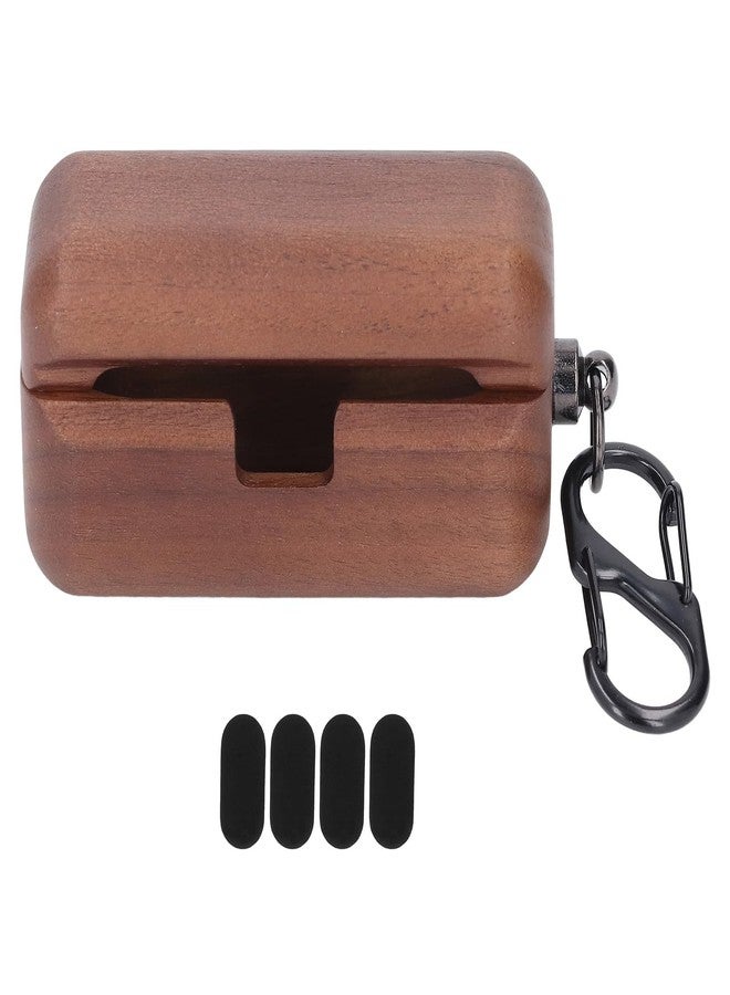 Sanpyl Walnut Wooden Case for AZ80 Earphones, Support Cordless Charging, Wood Protector Charging Case for Earbuds, Fine Polished Wood Protector with Soft Microfiber Lining - Image 1