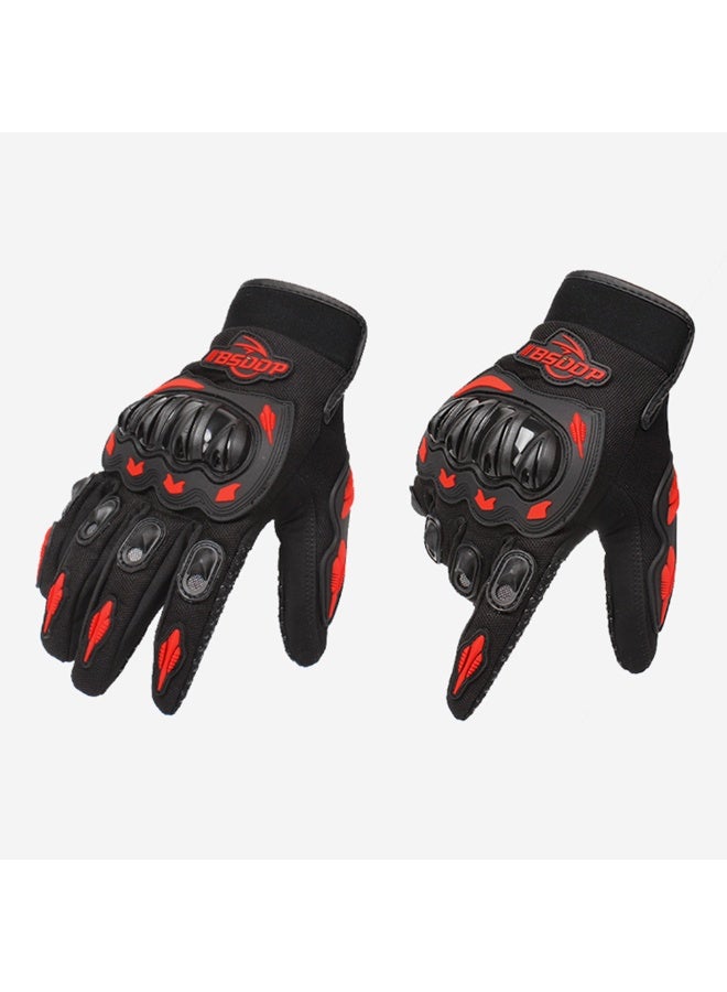 ركوب الدراجات النارية في الهواء الطلق كامل إصبع قفازات واقية للرجال تكتيكية غير انزلاق قفازات سباق التنفس للصيد التخييم التسلق - Image 2