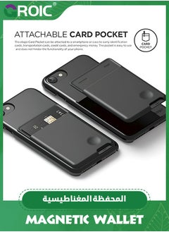 GROIC Black Phone Card Holder  Secure Phone Wallet, Ultra Slim Card Holder for Back of Phone, 3M Adhesive ID Card for iPhone, Galaxy and Most Smartphones  - Image 5