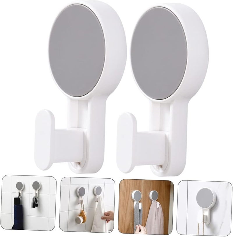 2Pcs Adhesive Wall Hooks for Bathroom Kitchen Towel Coat Hangers No Drilling Required - Image 4