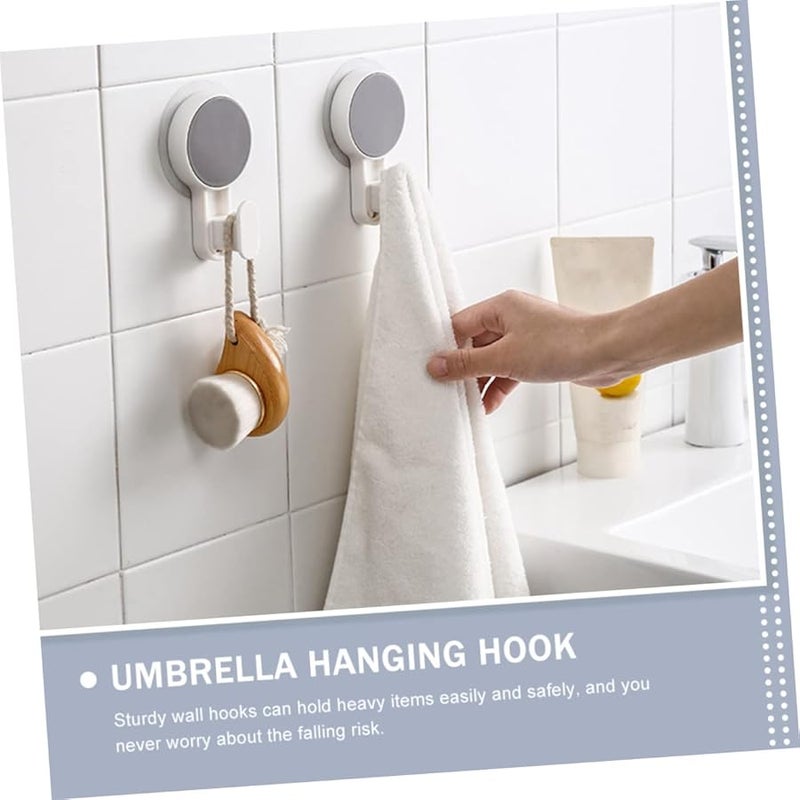 2Pcs Adhesive Wall Hooks for Bathroom Kitchen Towel Coat Hangers No Drilling Required - Image 3