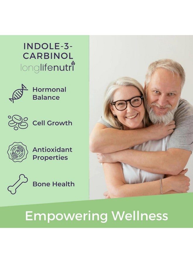 LongLifeNutri Indole-3-Carbinol 400mg - 120 Vegeterian Capsules, 4-Month Supply, Organic Supplement for Hormone Balance & Cellular Health, Lab Tested, Made in USA - Image 4