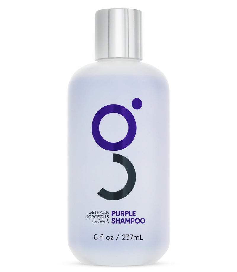 Get Back Gorgeous Purple Shampoo for Blonde Hair by GBG – Blonde Shampoo Instantly Eliminate Brassiness & Yellows - Brighten Blonde, Silver & Grey w/Celebrity Stylist Created Purple Toning Shampoo – 8oz - Image 1