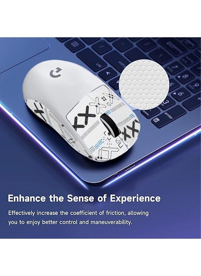 Generic - Logitech GPW Second-Generation Mouse Anti-Slip Sticker Wireless Gaming Mouse Anti Sweat Patch Mouse Nonslip Grip Tape Mouse Sweat-Proof Grip Mouse Protective Cover White X - Image 1