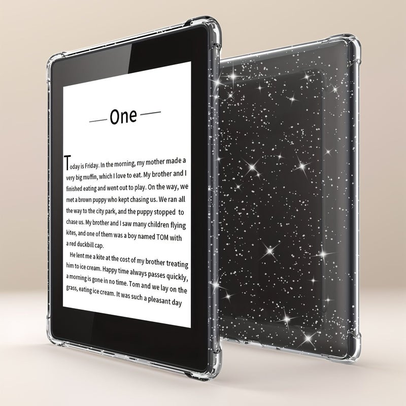 غطاء الحالة متوافق مع كيندل بيبر وايت الجيل الثاني عشر 2024 7 بوصات كولورسوفت سيجنتشر إيديشن لامع شفاف - Image 3
