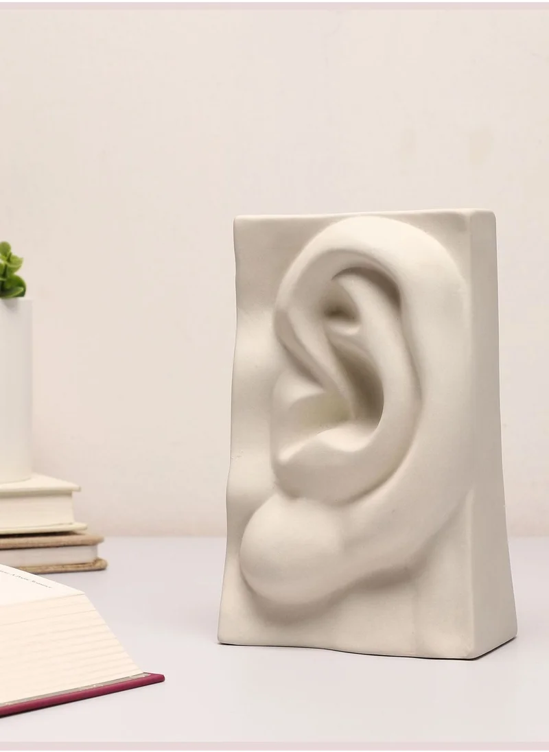 Bonhomie Ear Shaped Minimalistic Modern Ceramic Vase For Home Decor